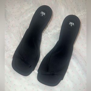 Zara Mule Heels with Bow!